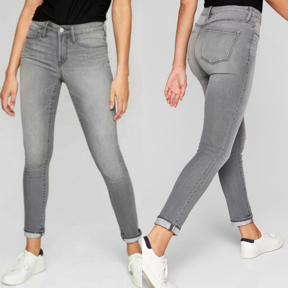 Athleta Gray Wash Sculptek Skinny Jeans in Quartz